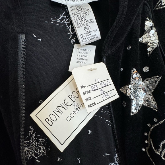 Rare 80’s Bonnie & Boerer & CO Beaded Old Hollywood Nightclubs Velvet Jacket. - Picture 15 of 16